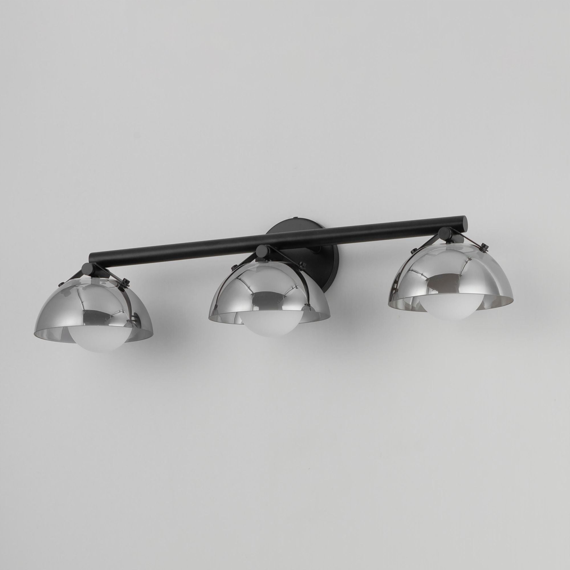 Studio M SM31003MSKBK Domain 3-Light - Smoke/Matte Black Bath Vanity by Mat Sanders