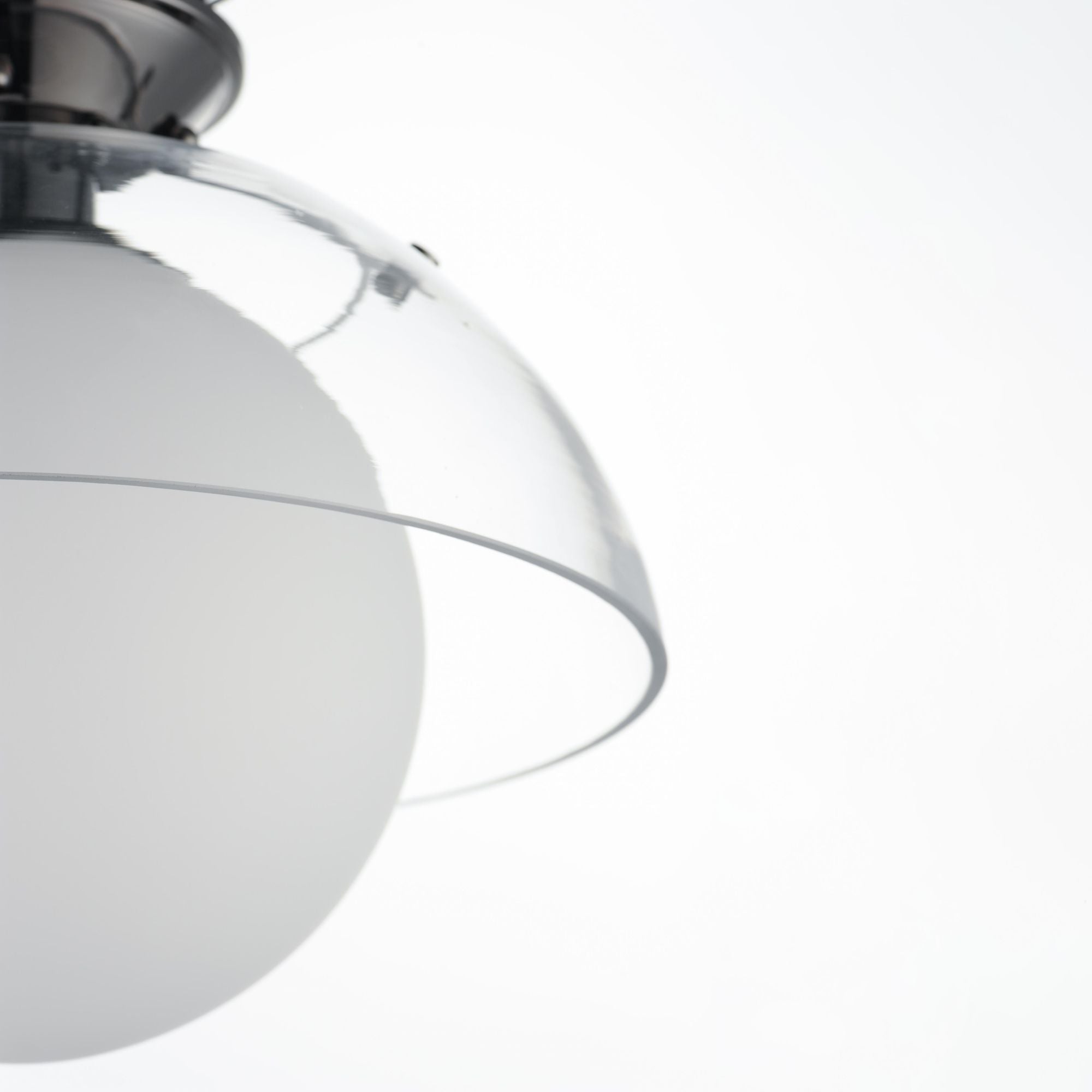 Studio M SM31009CLBC Domain 14" Semi - Clear/Black Nickel Flush Mount in Black Chrome by Mat Sanders