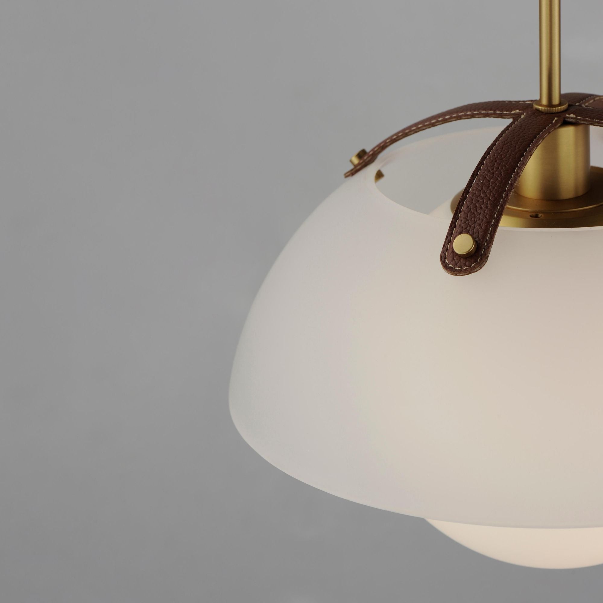 Studio M SM31014FTNAB Domain 14" Pendant Frost/Natural Aged Brass by Mat Sanders