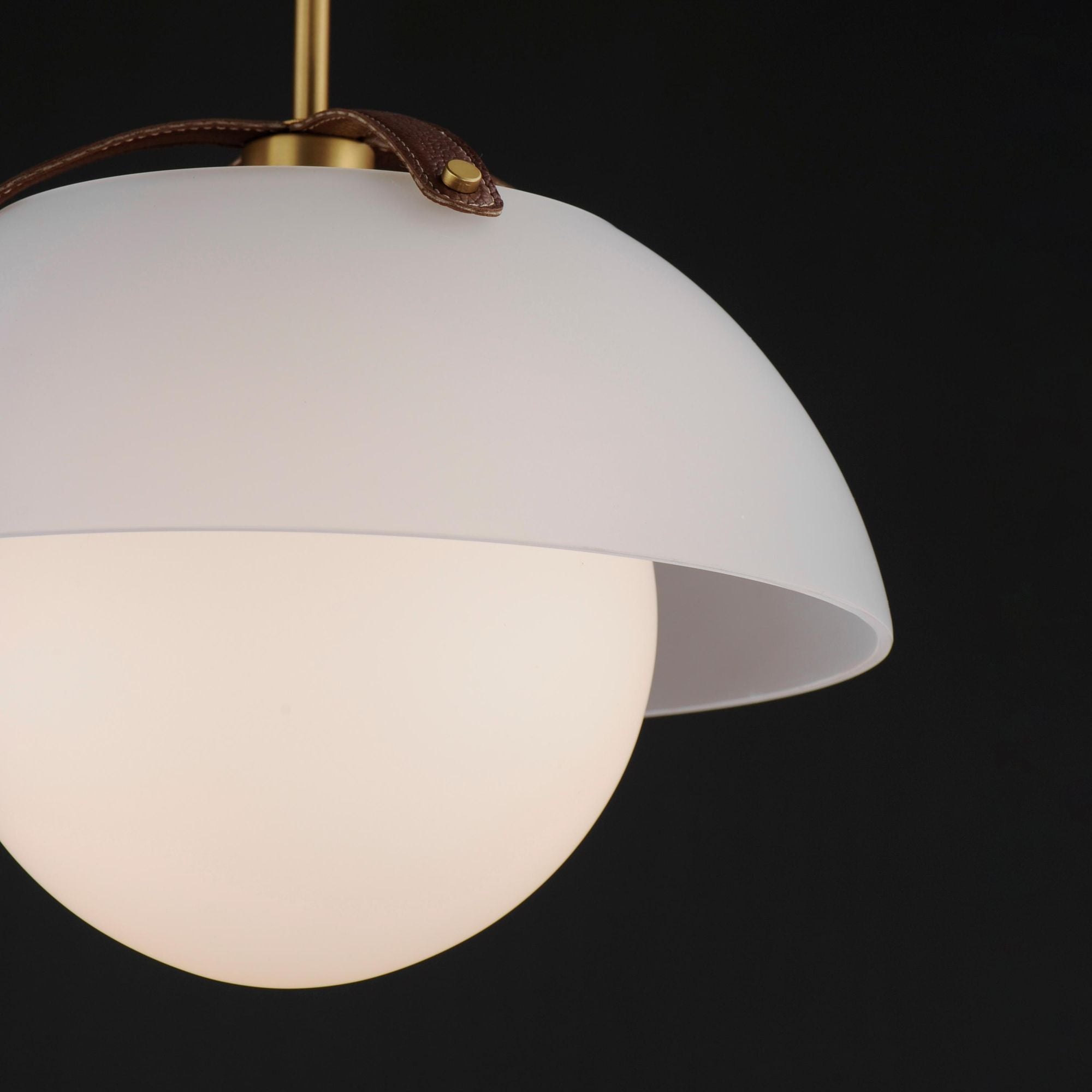 Studio M SM31014FTNAB Domain 14" Pendant Frost/Natural Aged Brass by Mat Sanders