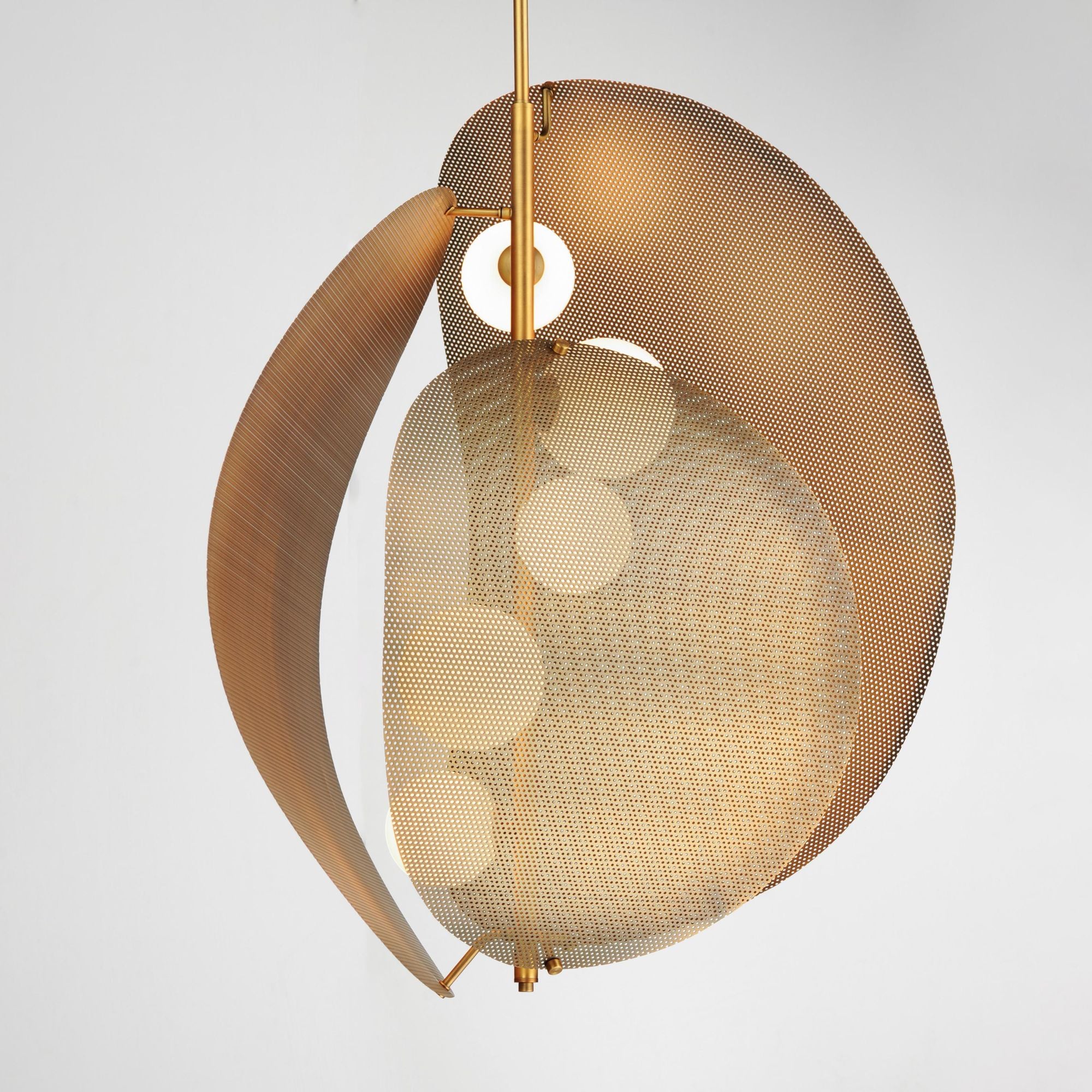 Studio M SM32303SWNAB Chips 5-Light Vertical Pendant - Brass in Natural Aged Brass by Mat Sanders