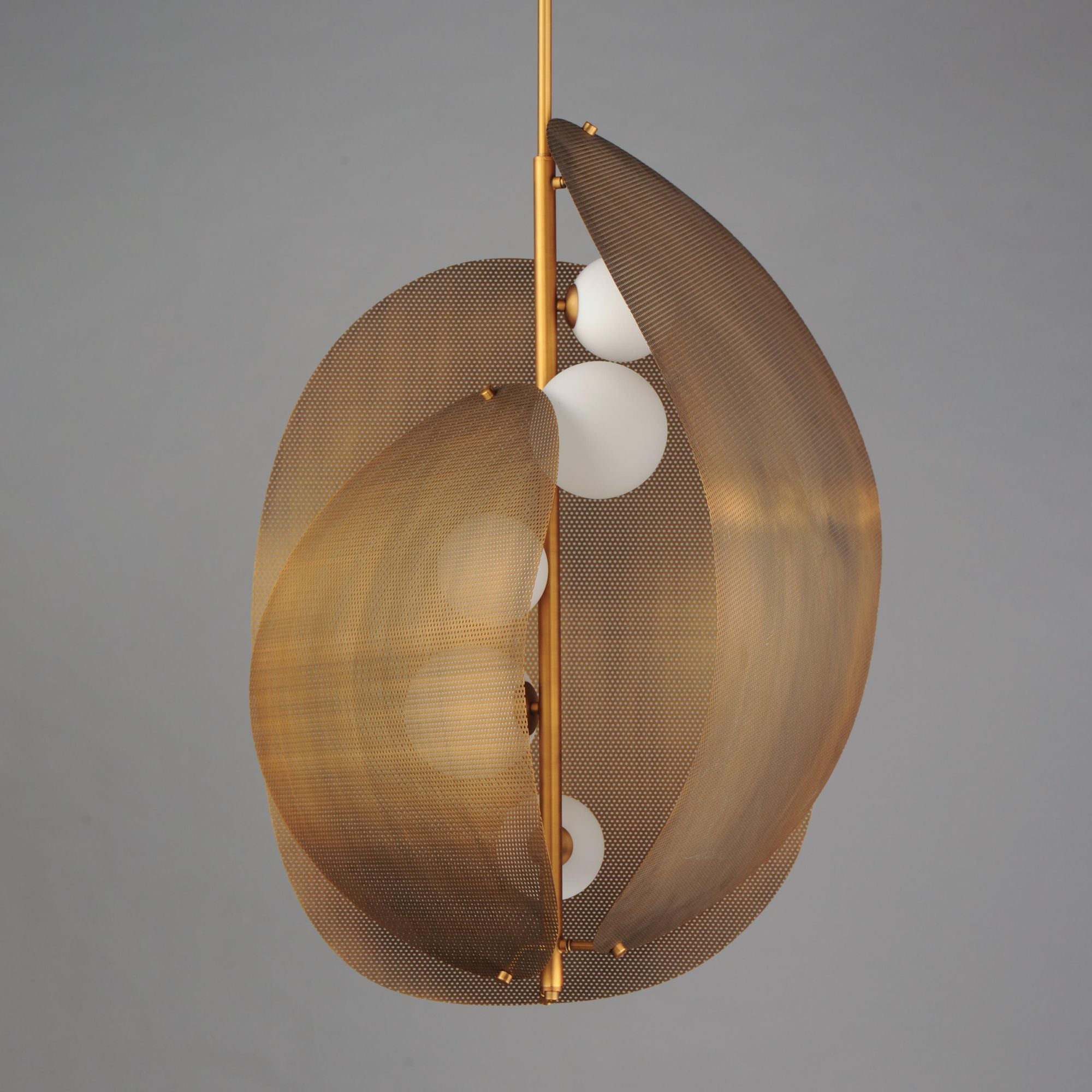 Studio M SM32303SWNAB Chips 5-Light Vertical Pendant - Brass in Natural Aged Brass by Mat Sanders