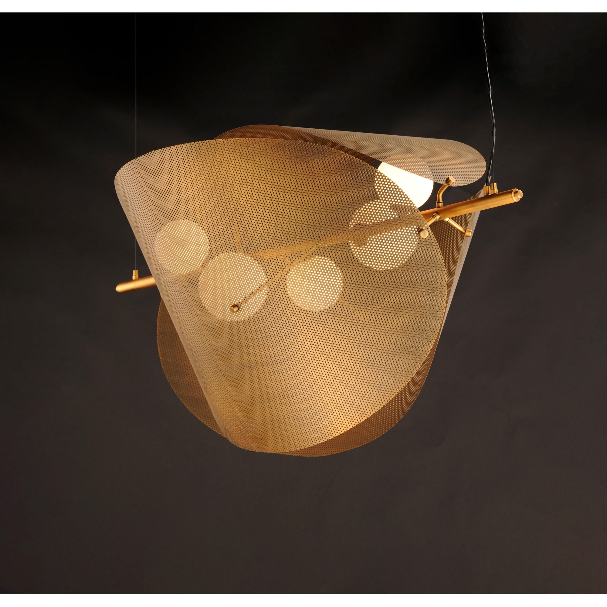 Studio M SM32305SWNAB Chips 5-Light - Brass Linear Pendant in Natural Aged Brass by Mat Sanders