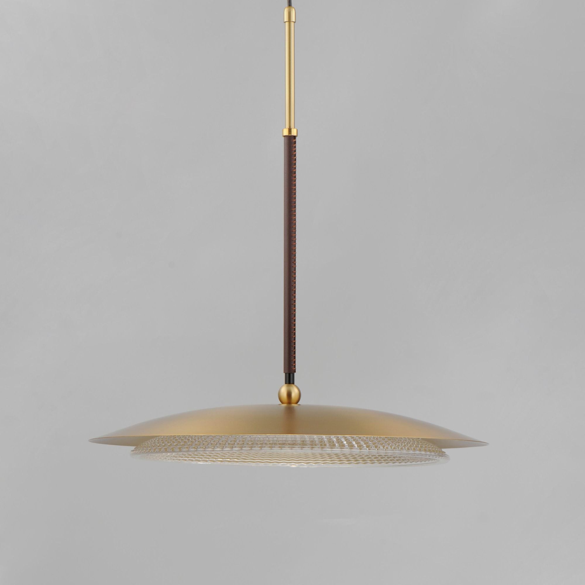 Studio M SM81862CRNAB Prismatic 20" LED Pendant in Natural Aged Brass by Mat Sanders