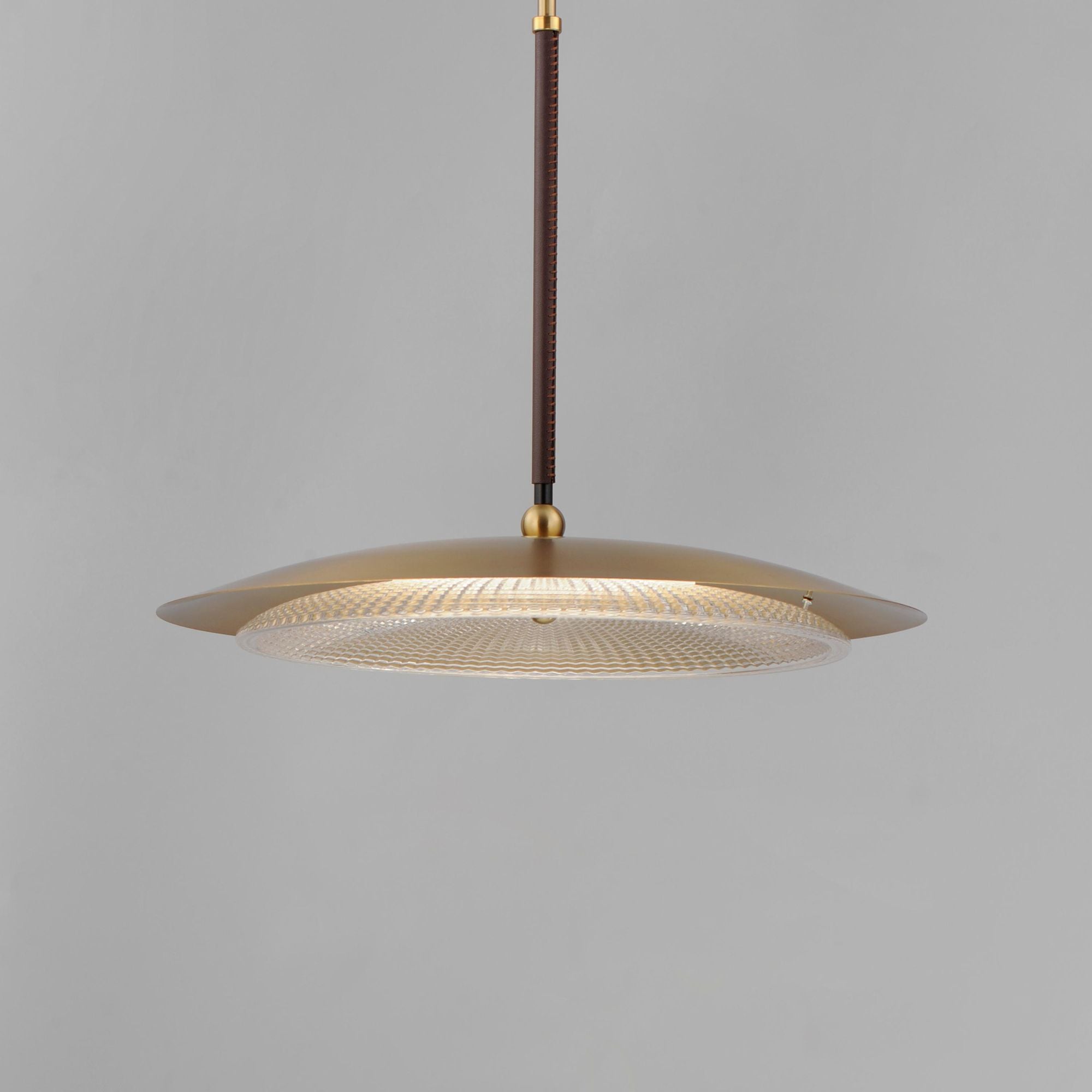 Studio M SM81862CRNAB Prismatic 20" LED Pendant in Natural Aged Brass by Mat Sanders