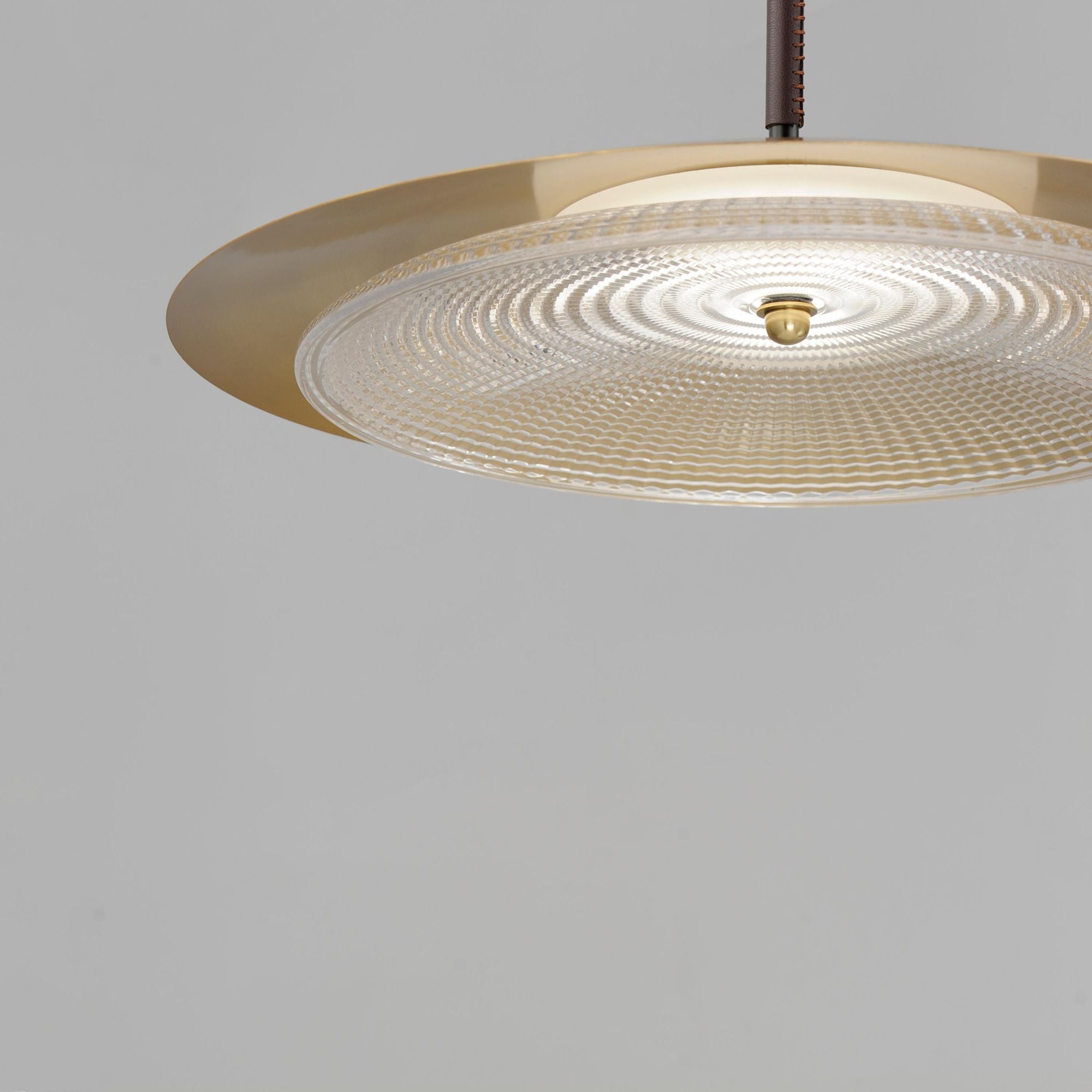 Studio M SM81862CRNAB Prismatic 20" LED Pendant in Natural Aged Brass by Mat Sanders