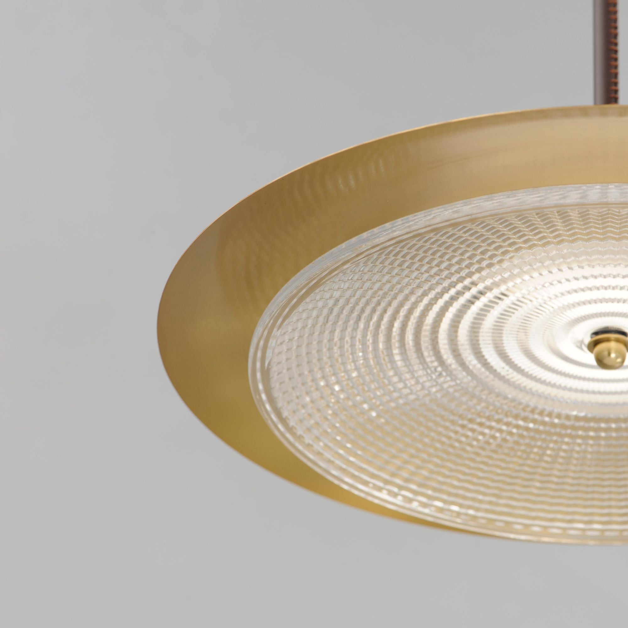 Studio M SM81862CRNAB Prismatic 20" LED Pendant in Natural Aged Brass by Mat Sanders