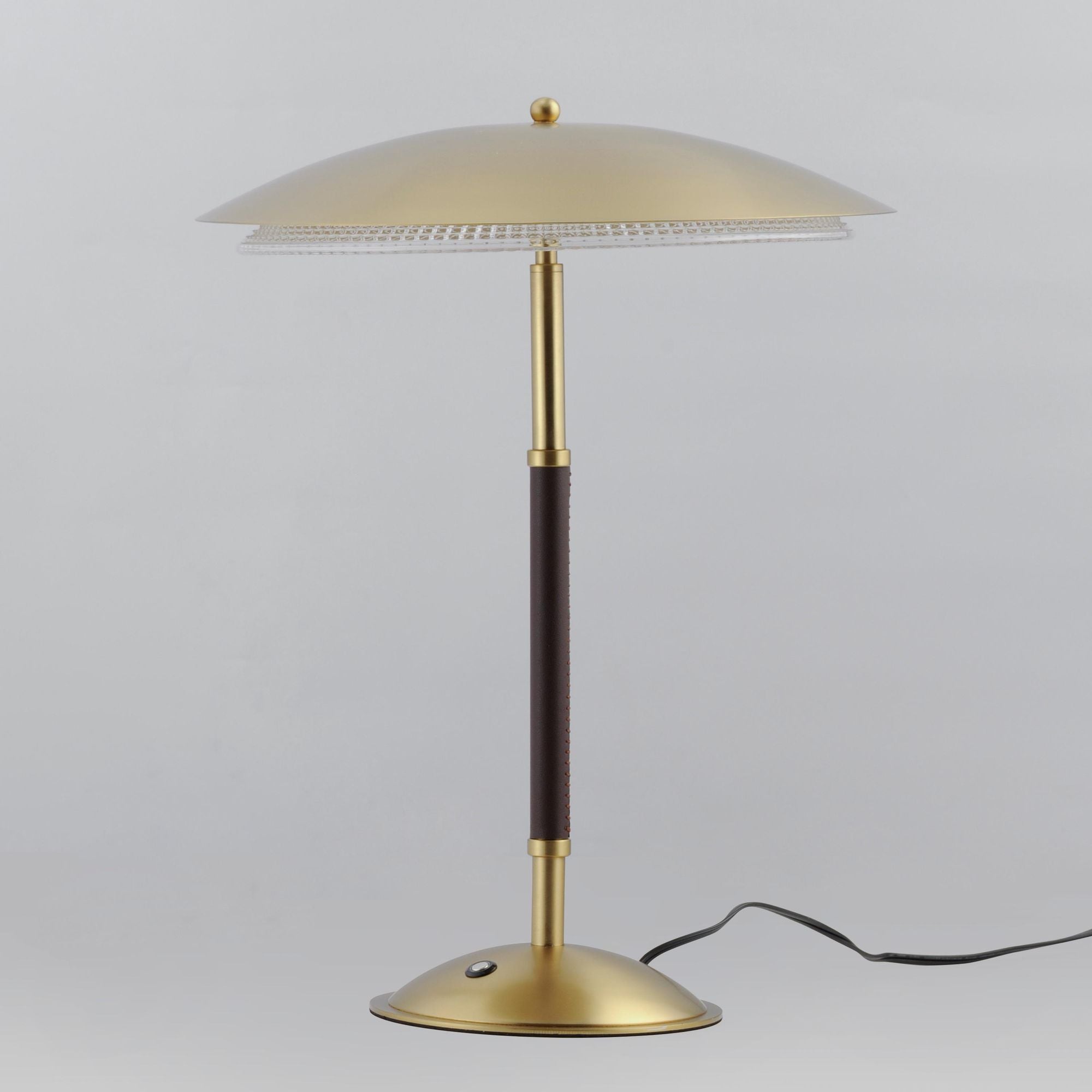 Studio M SM81868CRNAB Prismatic LED Table Lamp in Natural Aged Brass by Mat Sanders