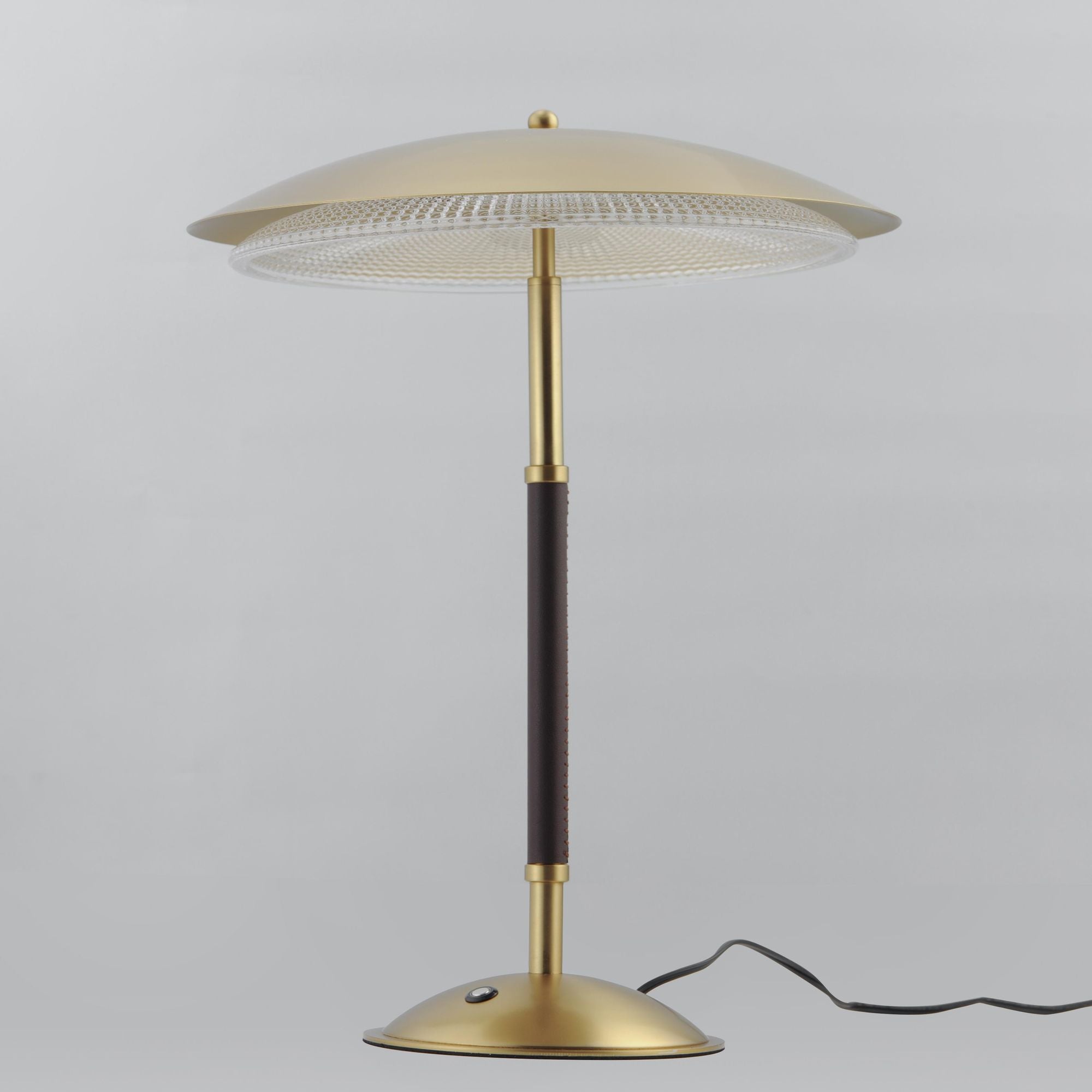 Studio M SM81868CRNAB Prismatic LED Table Lamp in Natural Aged Brass by Mat Sanders