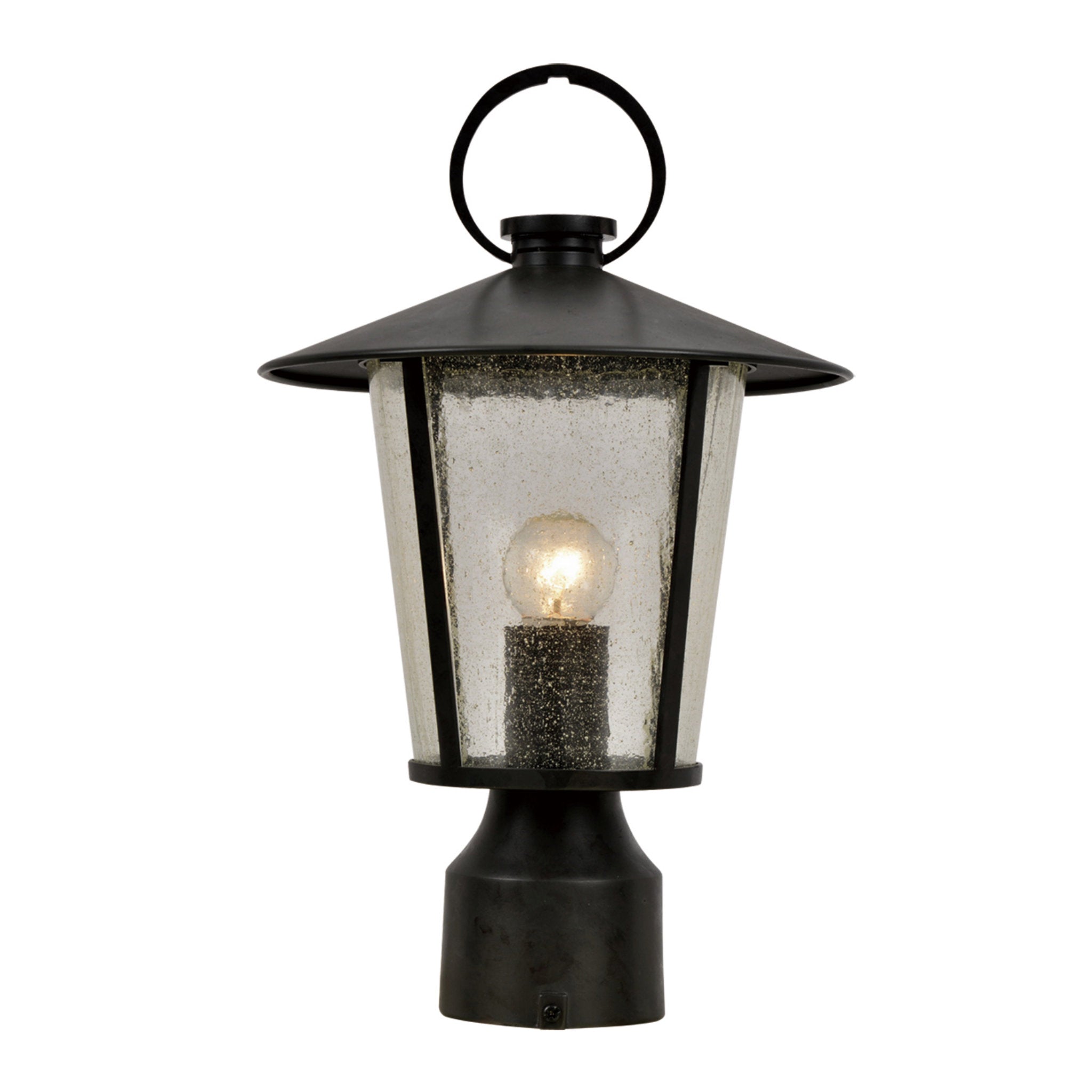 Crystorama AND-9207-SD-MK Andover Outdoor Lantern Post in Matte Black