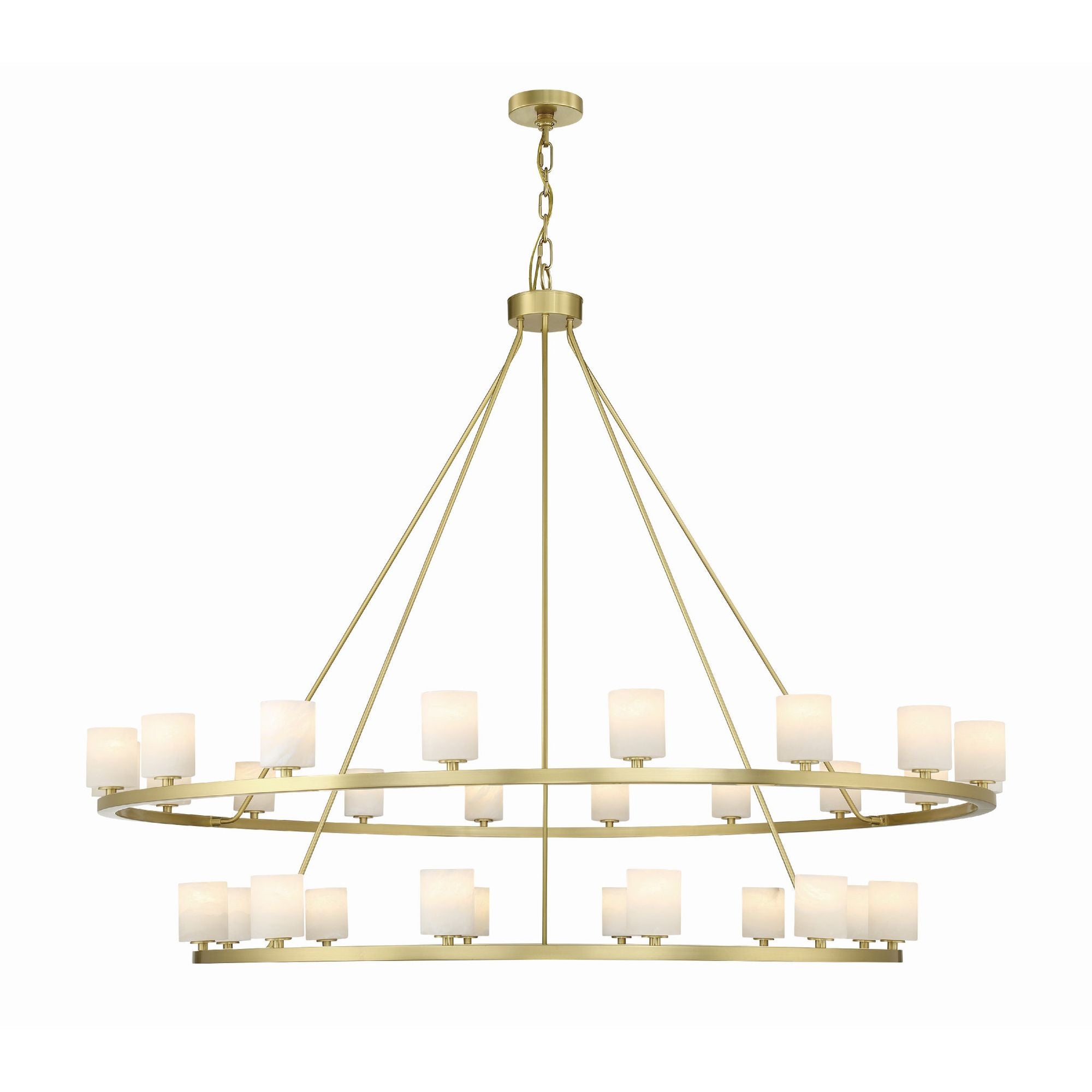 Aragon 58.75'' LED Soft Brass Chandelier Gold 58.75"W x 46"H x 58.75"D