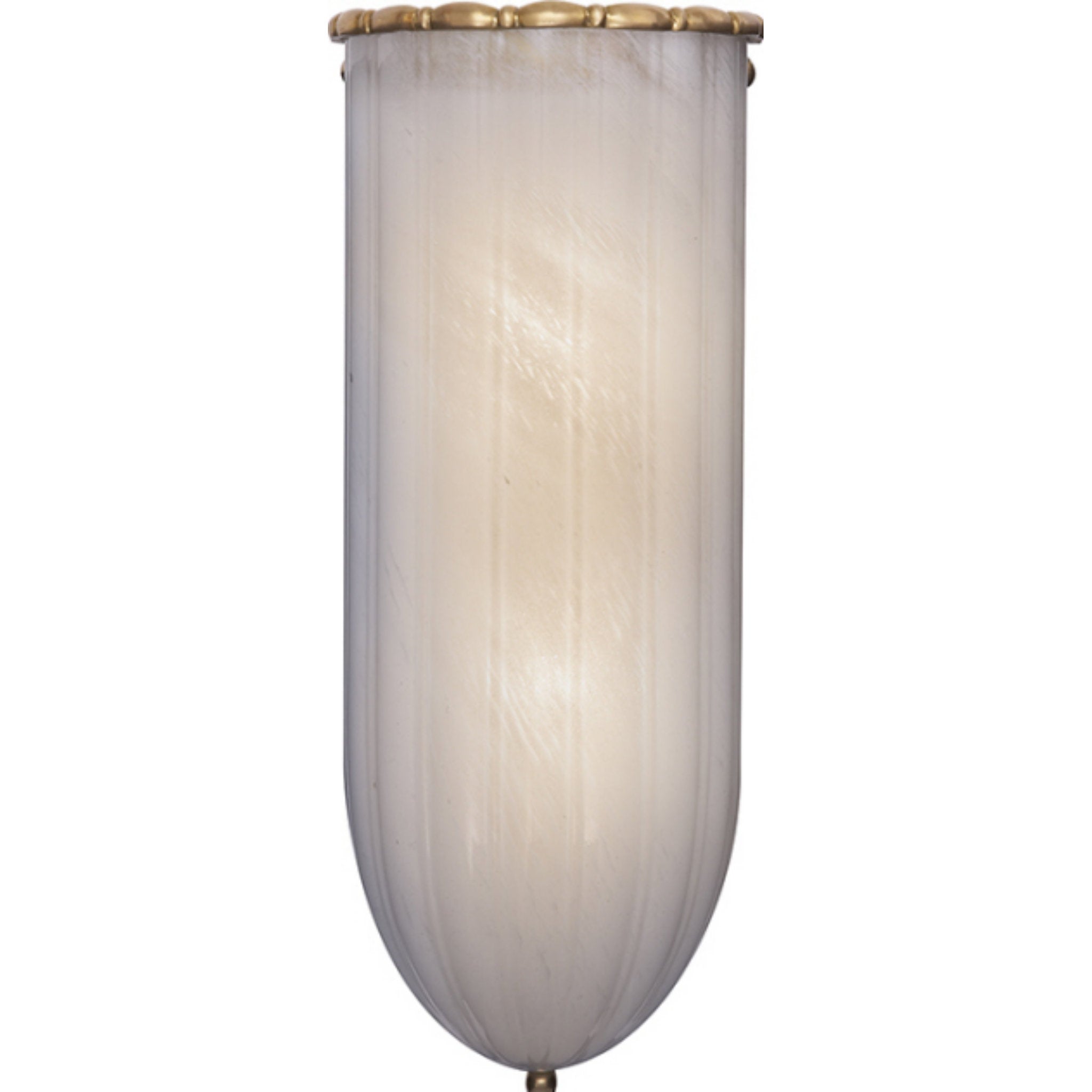 AERIN Rosehill Linear Wall Light in Hand-Rubbed Antique Brass with White Strie Glass