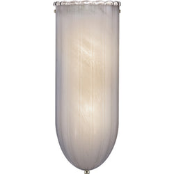 AERIN Rosehill Linear Wall Light in Polished Nickel with White Strie Glass