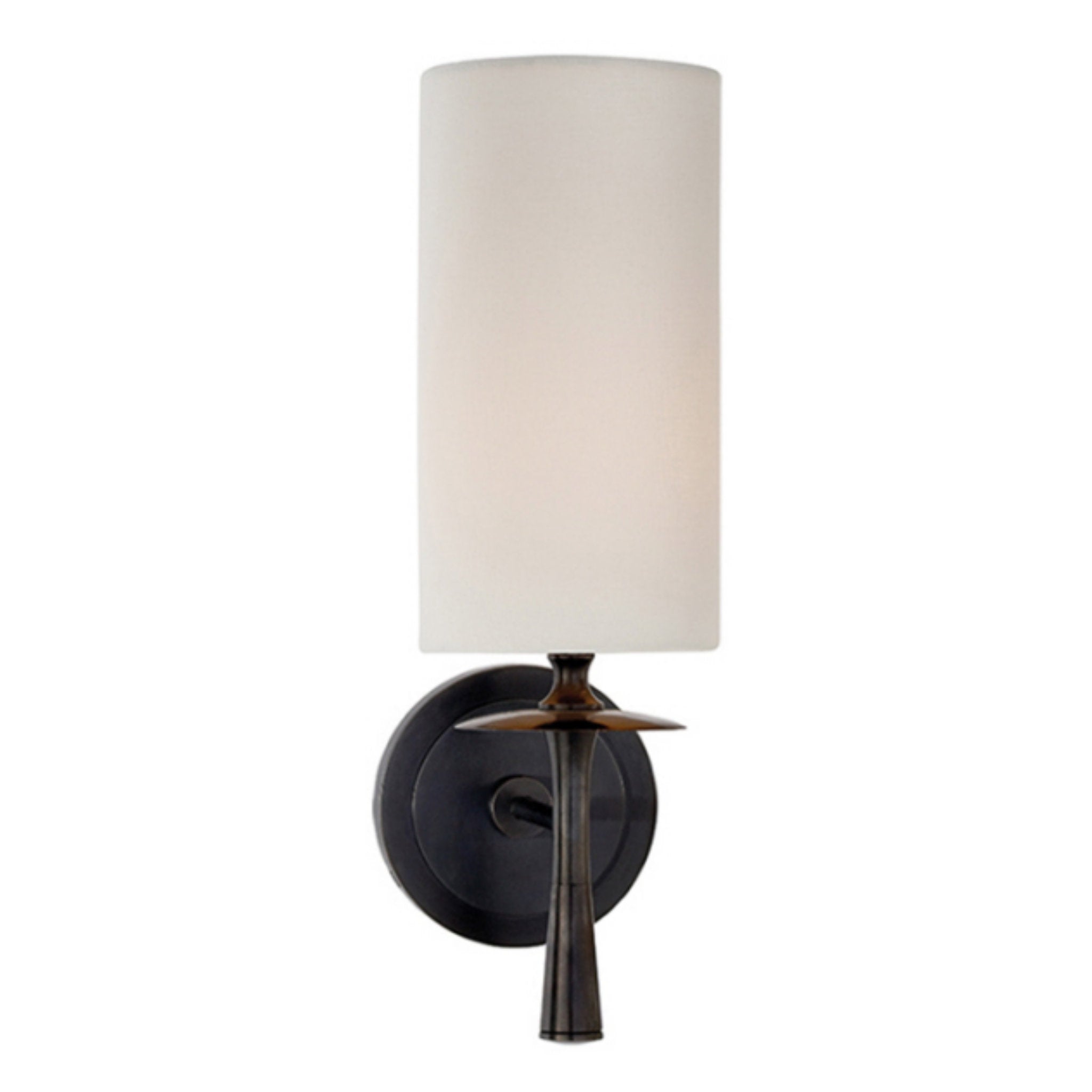 AERIN Drunmore Single Sconce in Bronze with Linen Shade