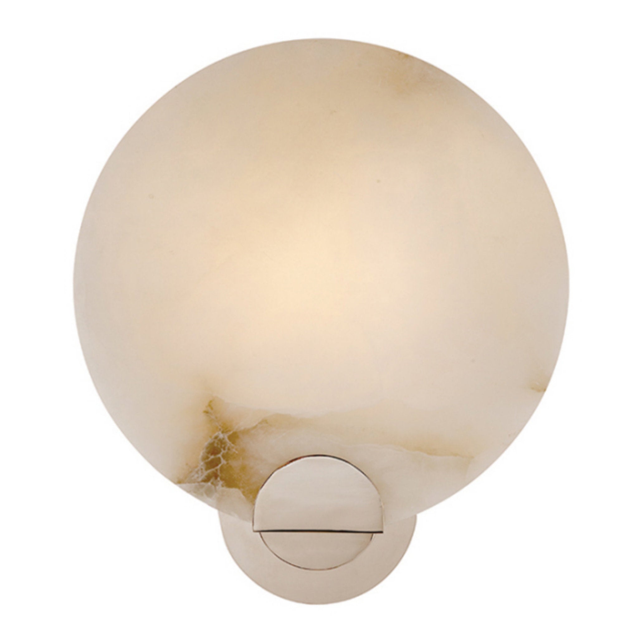 AERIN Iveala Single Sconce in Polished Nickel with Alabaster Shade
