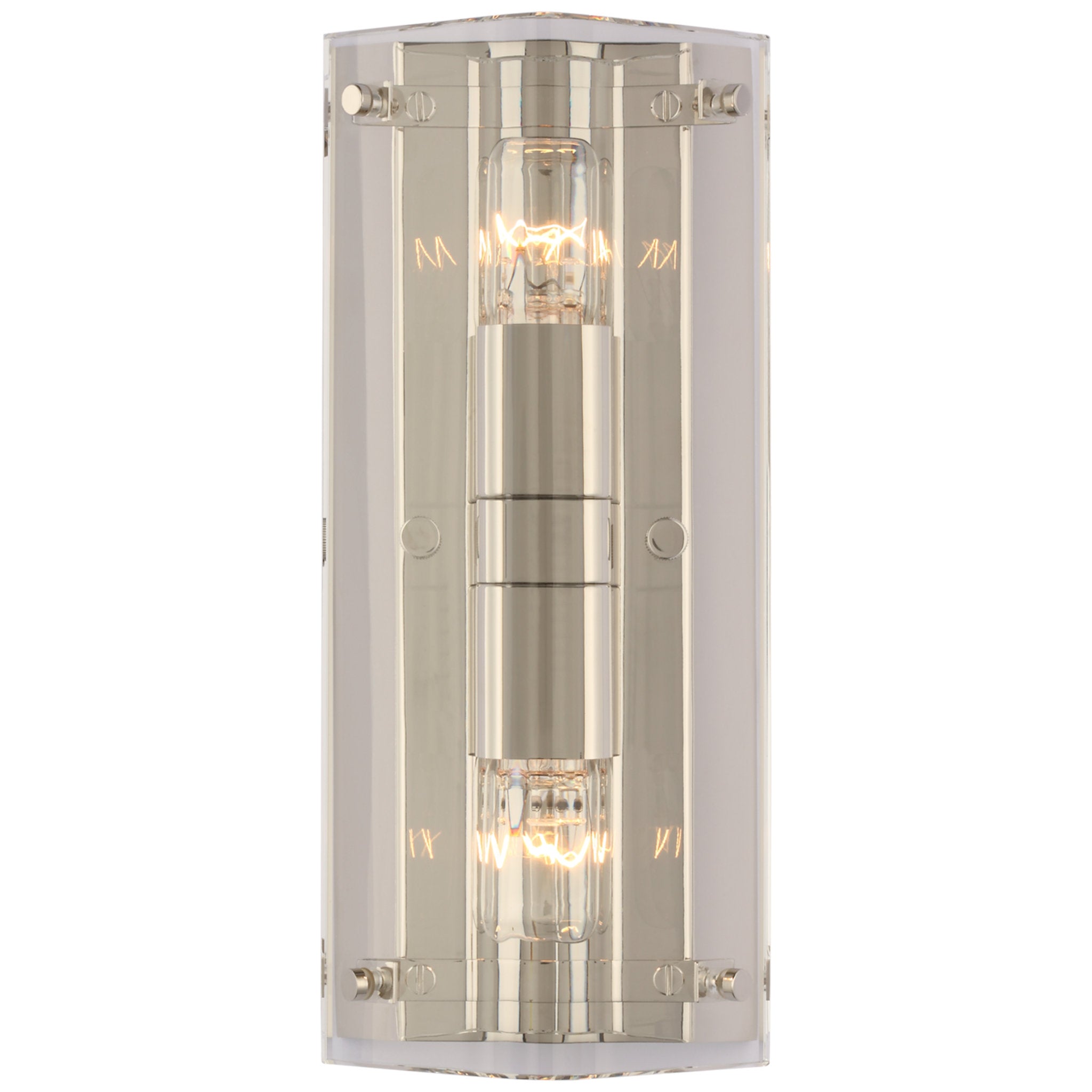 AERIN Clayton Wall Sconce in Crystal and Polished Nickel