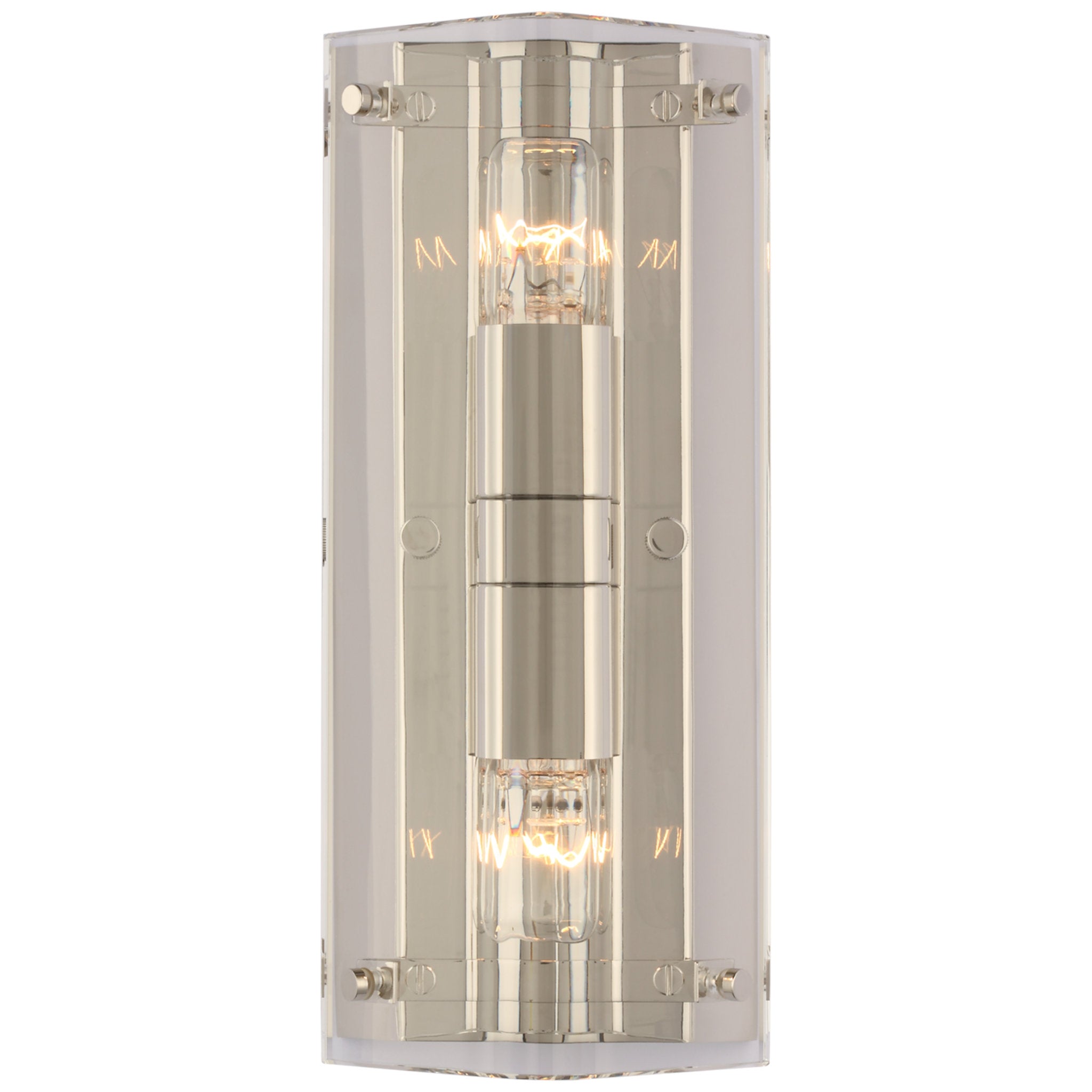 AERIN Clayton Wall Sconce in Crystal and Polished Nickel Wall Light W5.5" x H12.5"