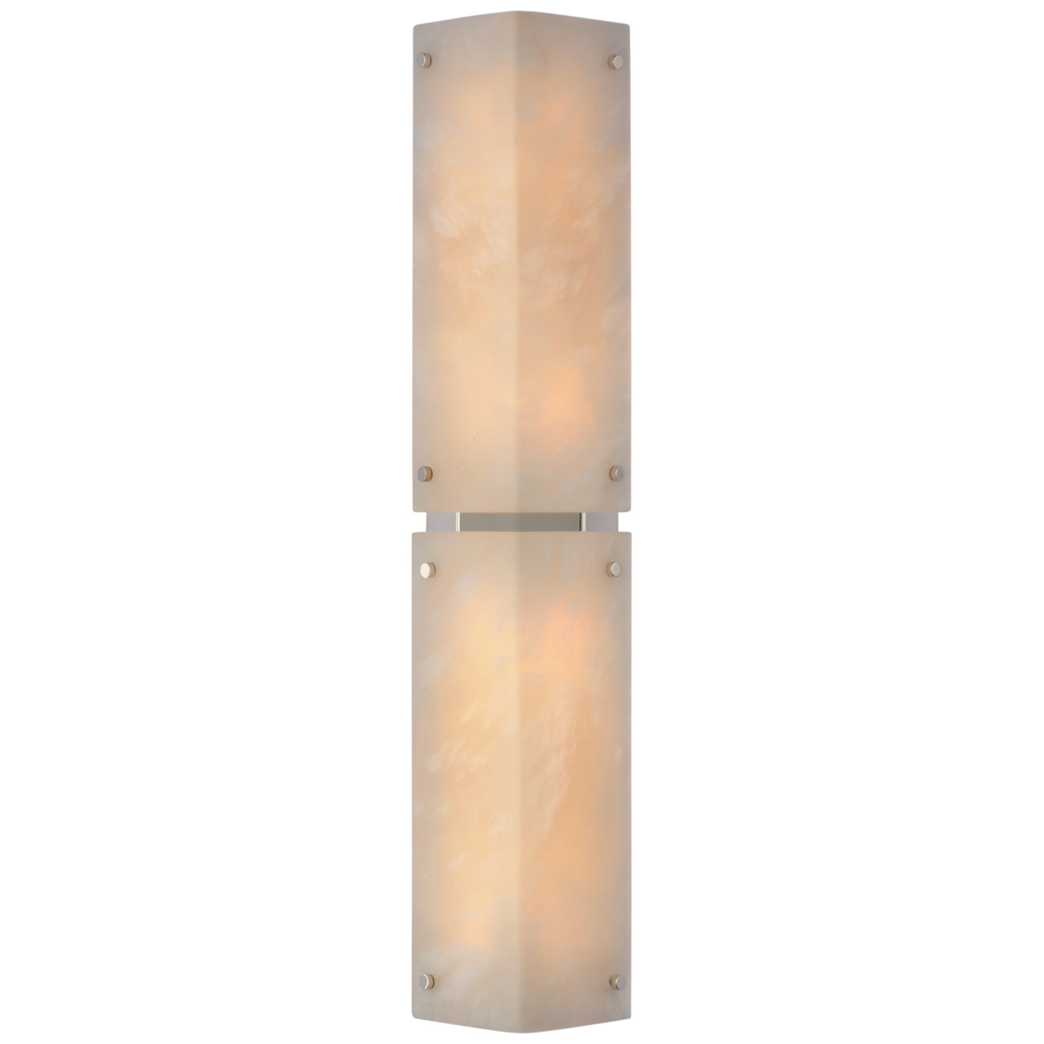 AERIN Clayton 25" Wall Sconce in Alabaster and Polished Nickel