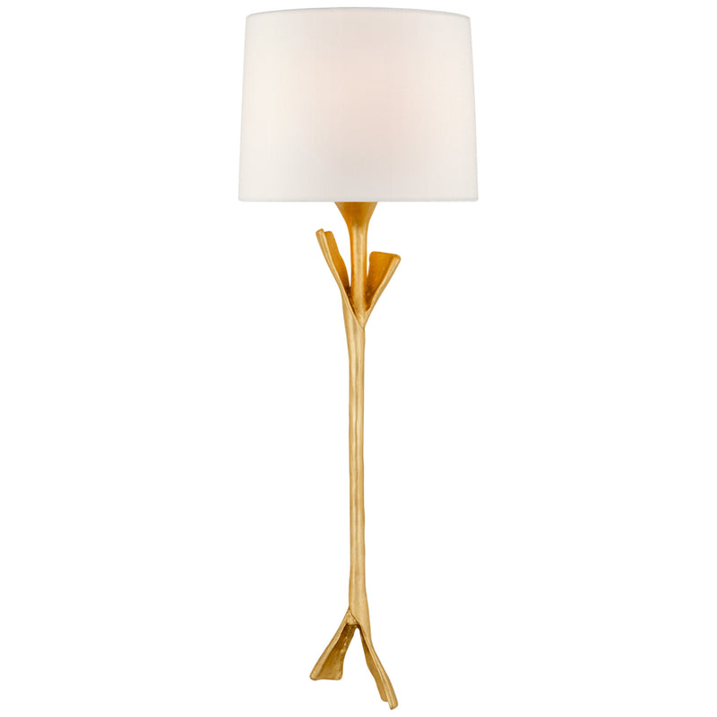 AERIN Fliana Tail Sconce in Gild with Linen Shade