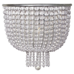 AERIN Jacqueline Medium Sconce in Burnished Silver Leaf with Clear Glass