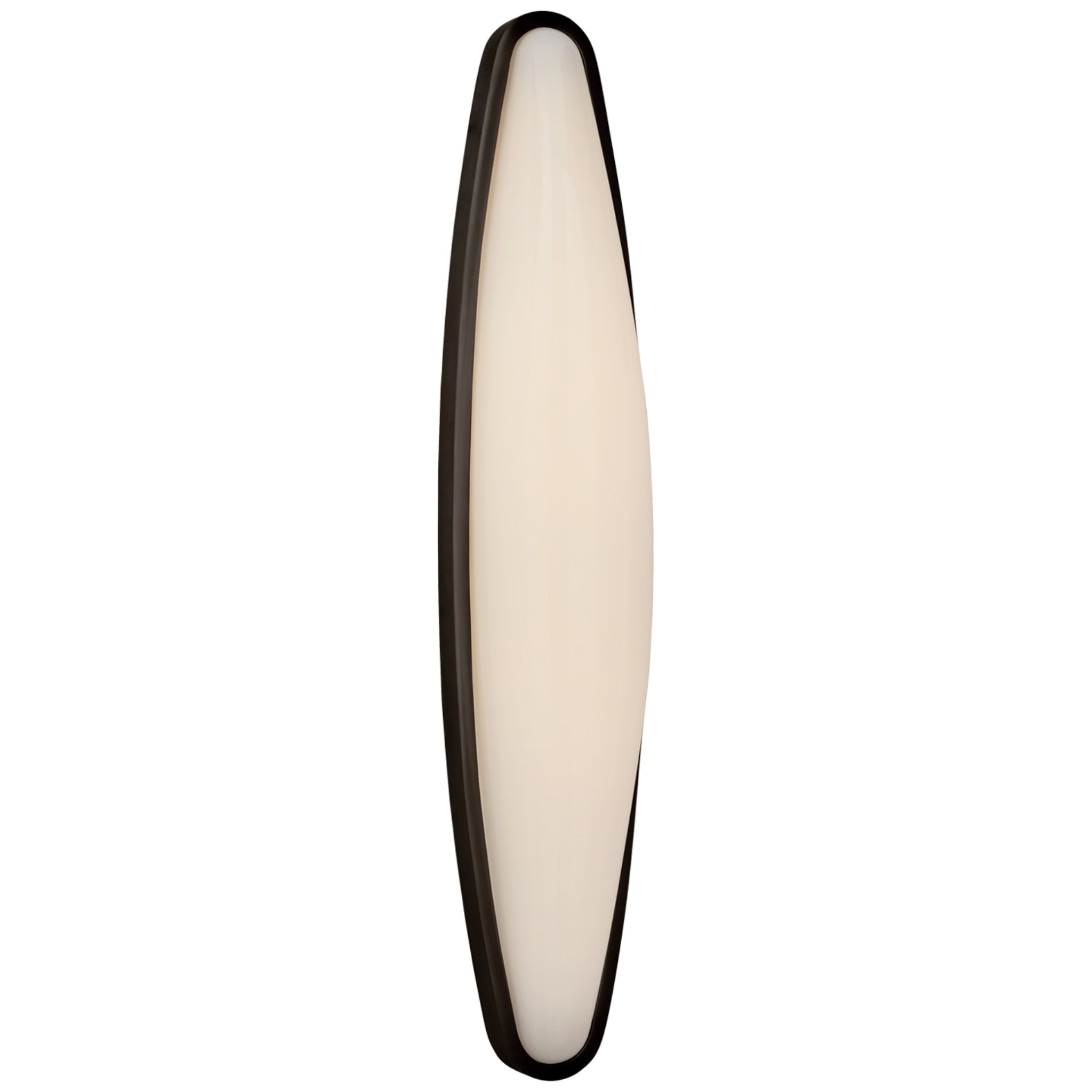 AERIN Ezra Large Bath Sconce in Bronze with White Glass