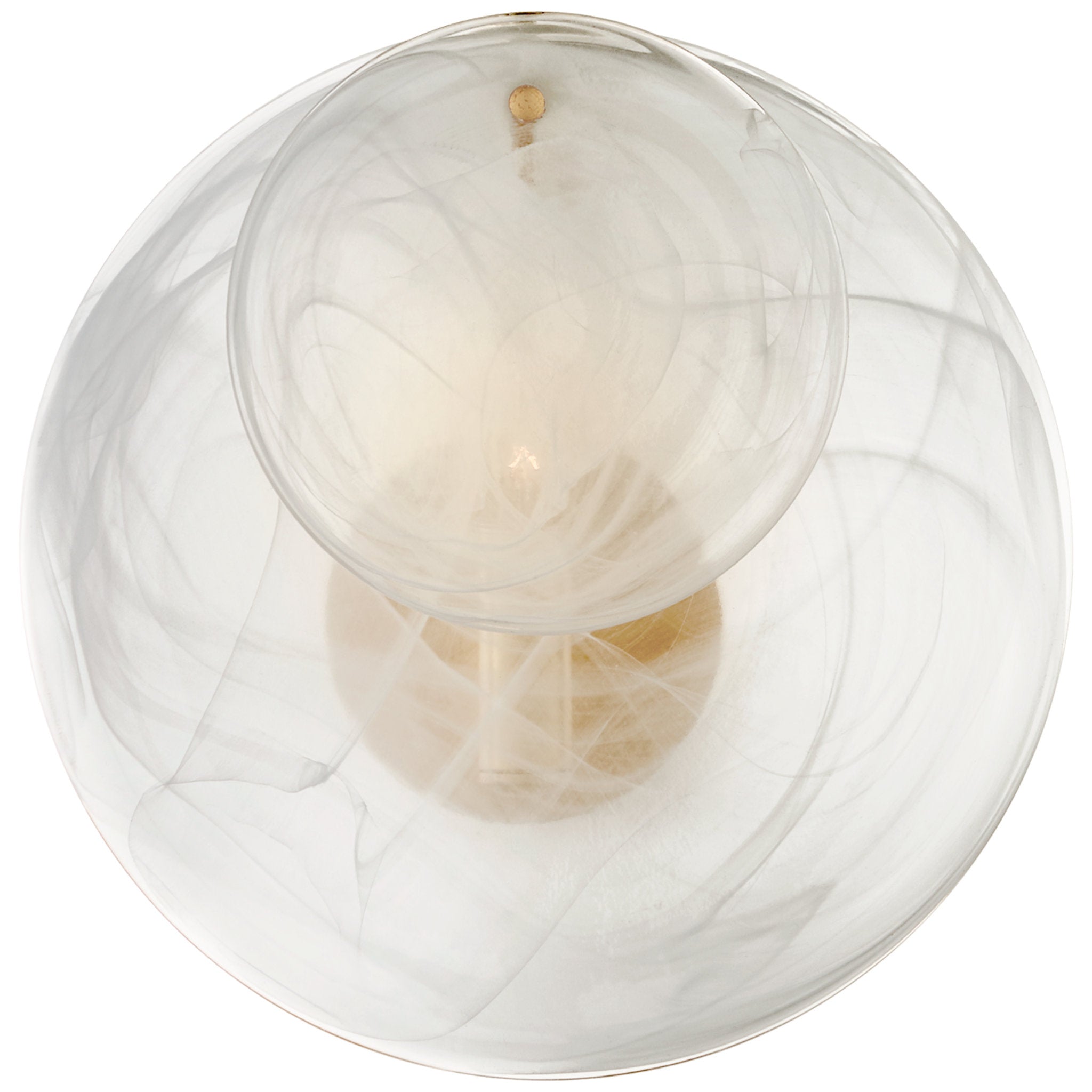 AERIN Loire Small Sconce in Gild with White Strie Glass