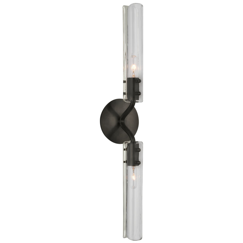 AERIN Casoria 23" Linear Sconce in Bronze with Clear Glass