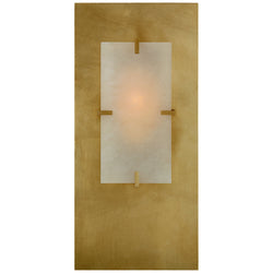 AERIN Dominica Rectangle Sconce in Gild and Alabaster