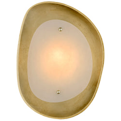 AERIN Samos Small Sculpted Sconce in Gild with Alabaster