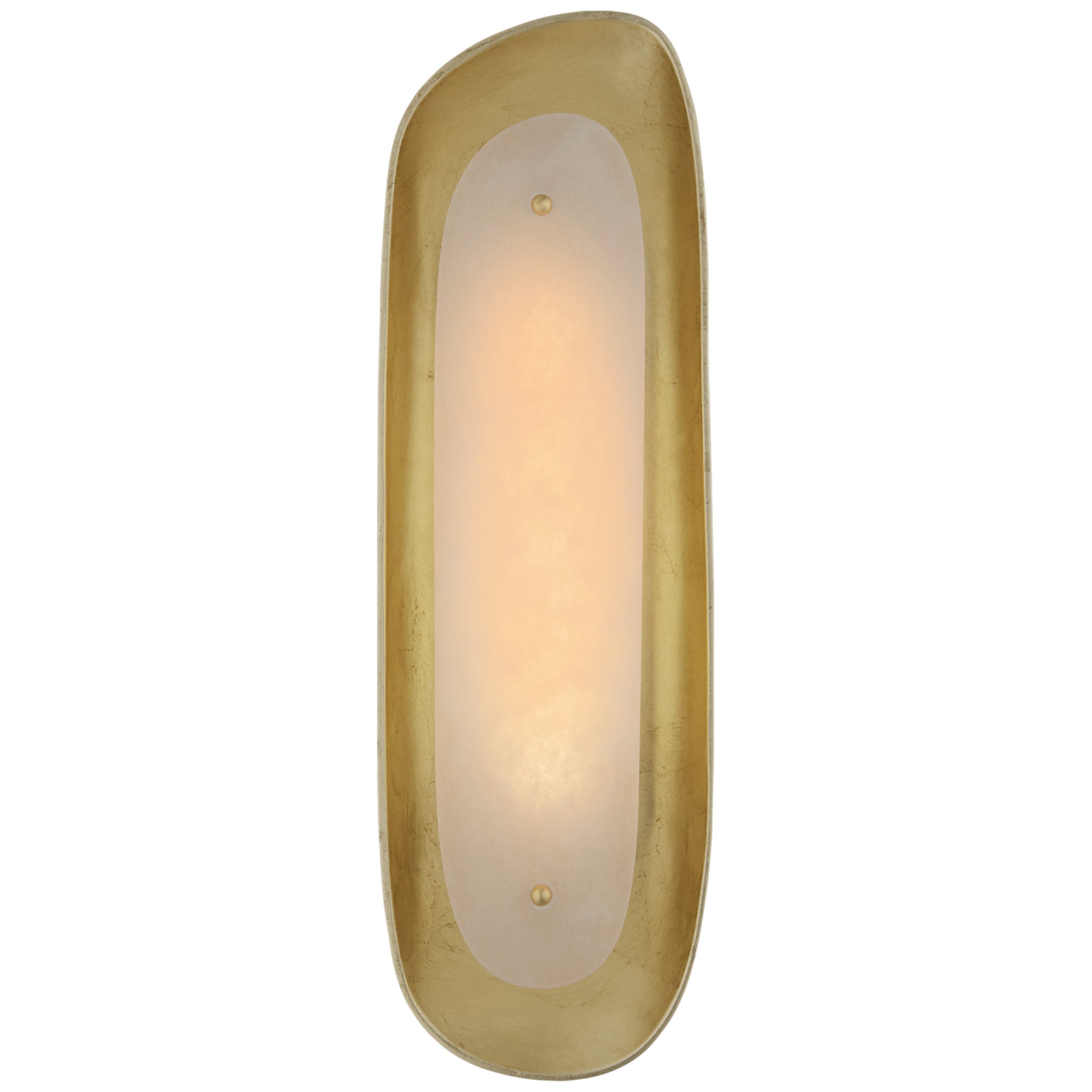 AERIN Samos Tall Sculpted Sconce in Gild with Alabaster