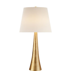 AERIN Dover Table Lamp in Gild with Linen Shade