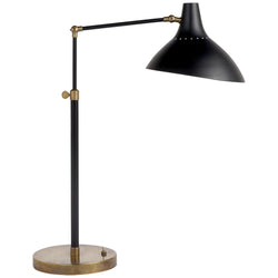 AERIN Charlton Table Lamp in Black and Hand-Rubbed Antique Brass