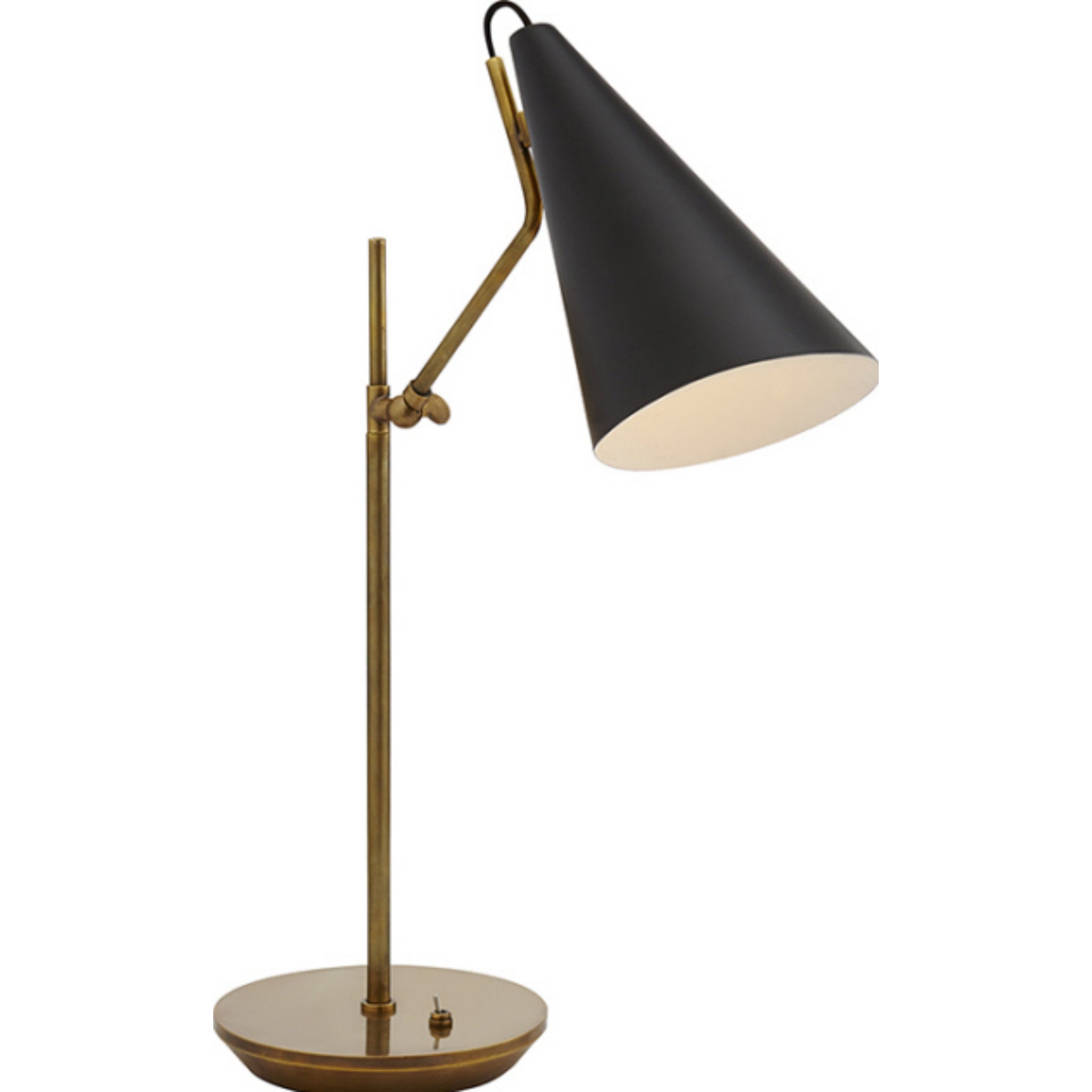 AERIN Clemente Table Lamp in Hand-Rubbed Antique Brass with Black