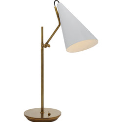 AERIN Clemente Table Lamp in Hand-Rubbed Antique Brass with White