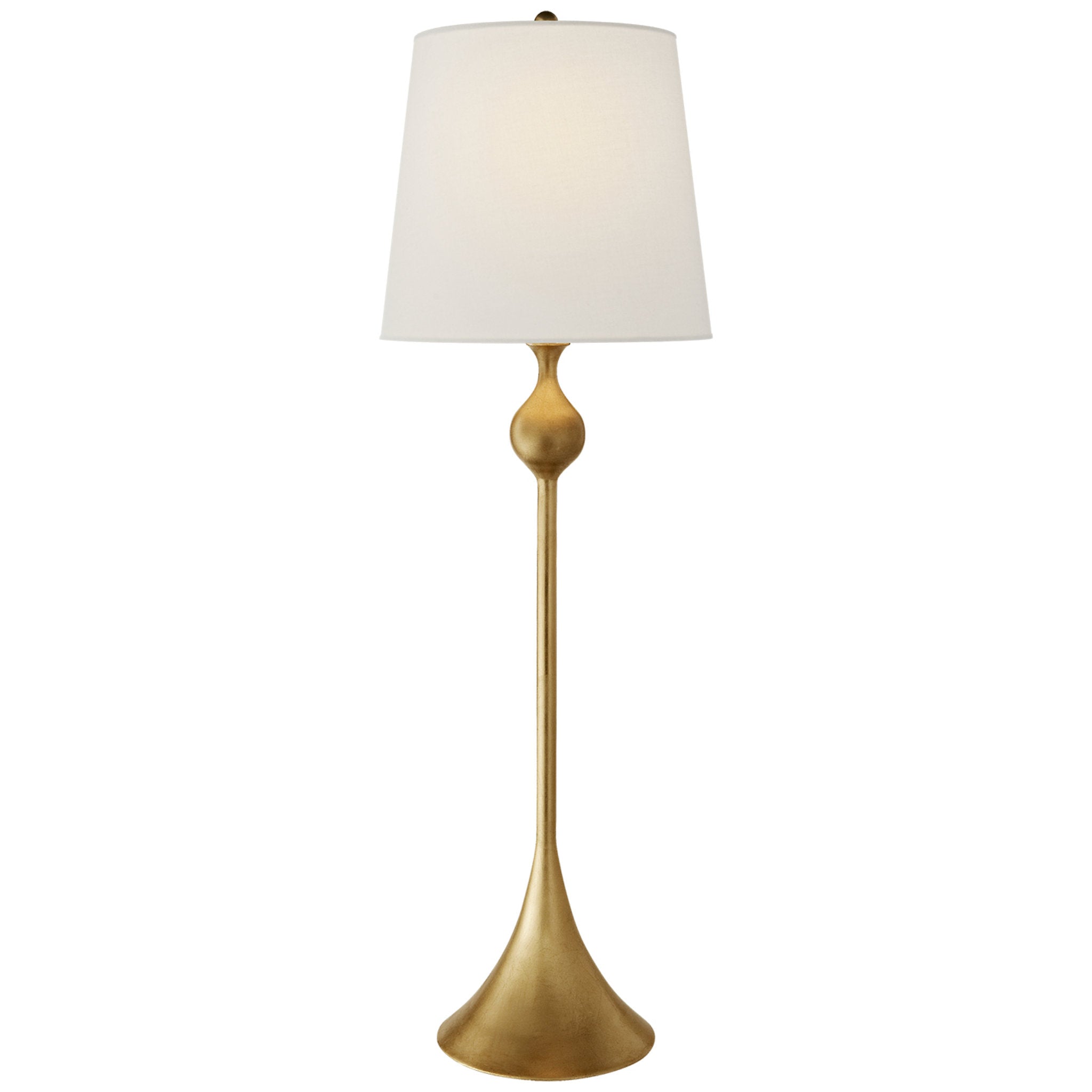 AERIN Dover Buffet Lamp in Gild with Linen Shade