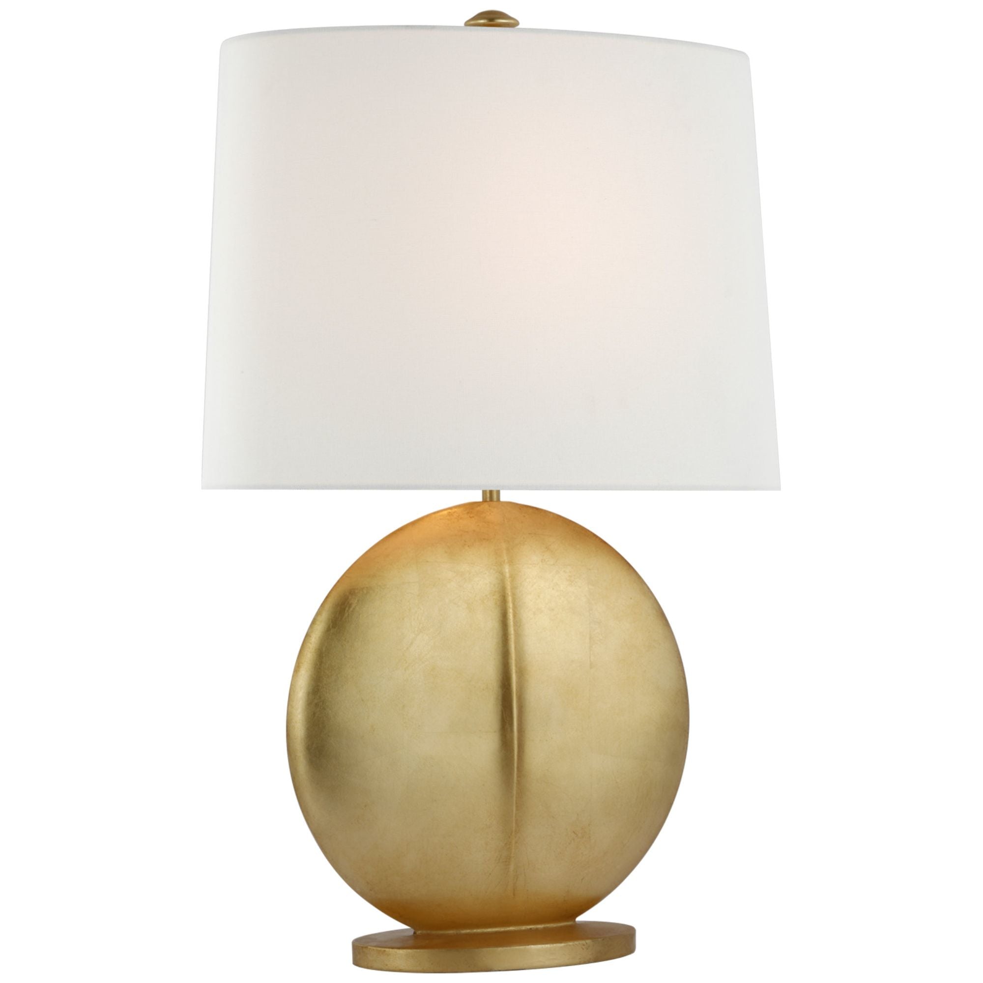 AERIN Mariza Medium Table Lamp in Gild with Linen Shade W16.5" x H25.25"