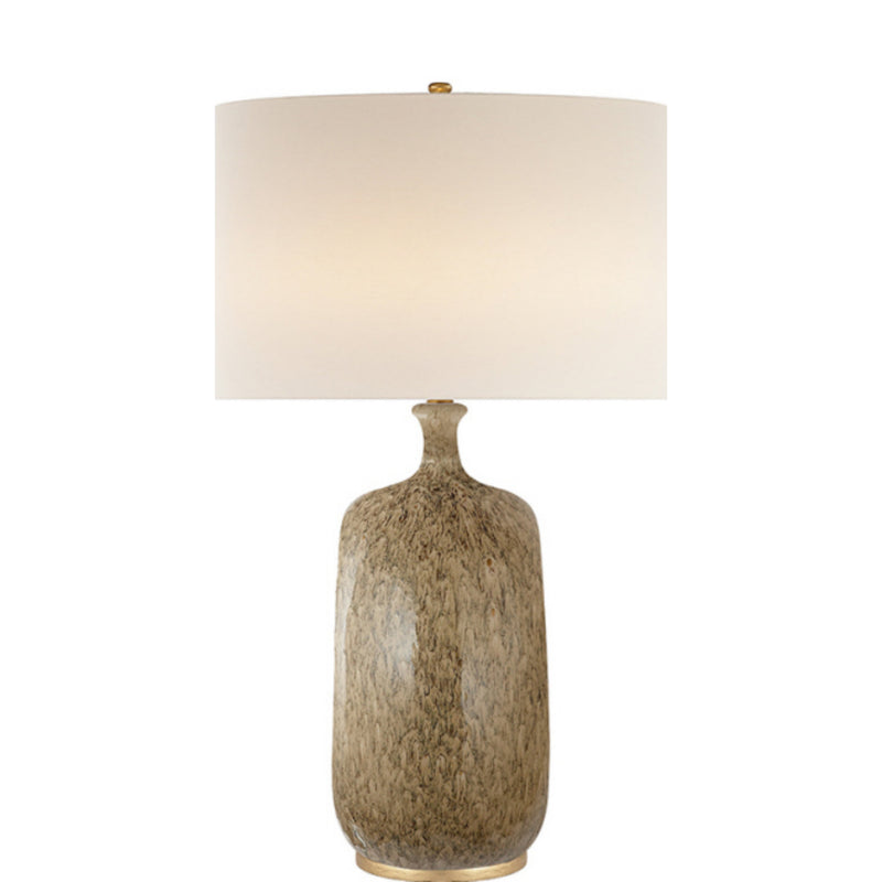 AERIN Culloden Table Lamp in Marbleized Sienna with Linen Shade