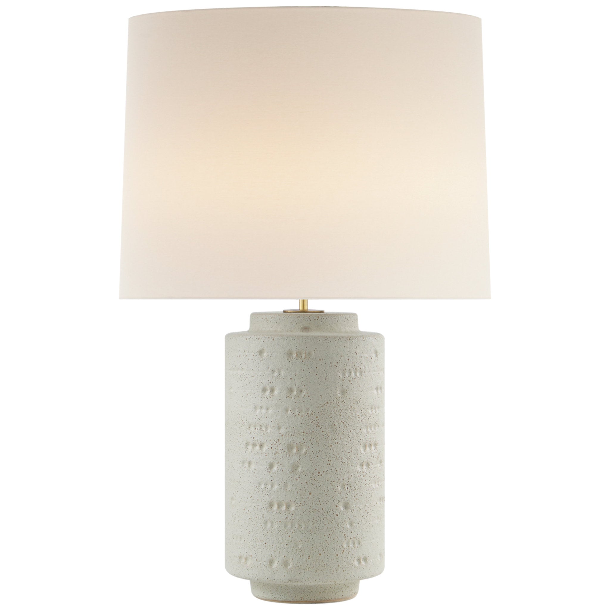 AERIN Darina Large Table Lamp in Volcanic Ivory with Linen Shade