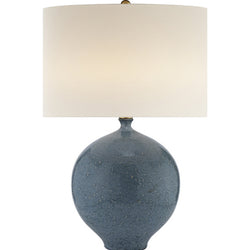 AERIN Gaios Table Lamp in Blue Lagoon with Linen Shade