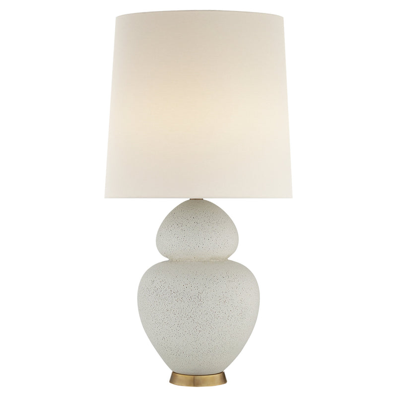 AERIN Michelena Table Lamp in Chalk White with Linen Shade