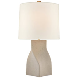 AERIN Claribel Large Table Lamp in Canyon Gray with Linen Shade