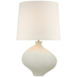 AERIN Celia Large Left Table Lamp in Marion White with Linen Shade