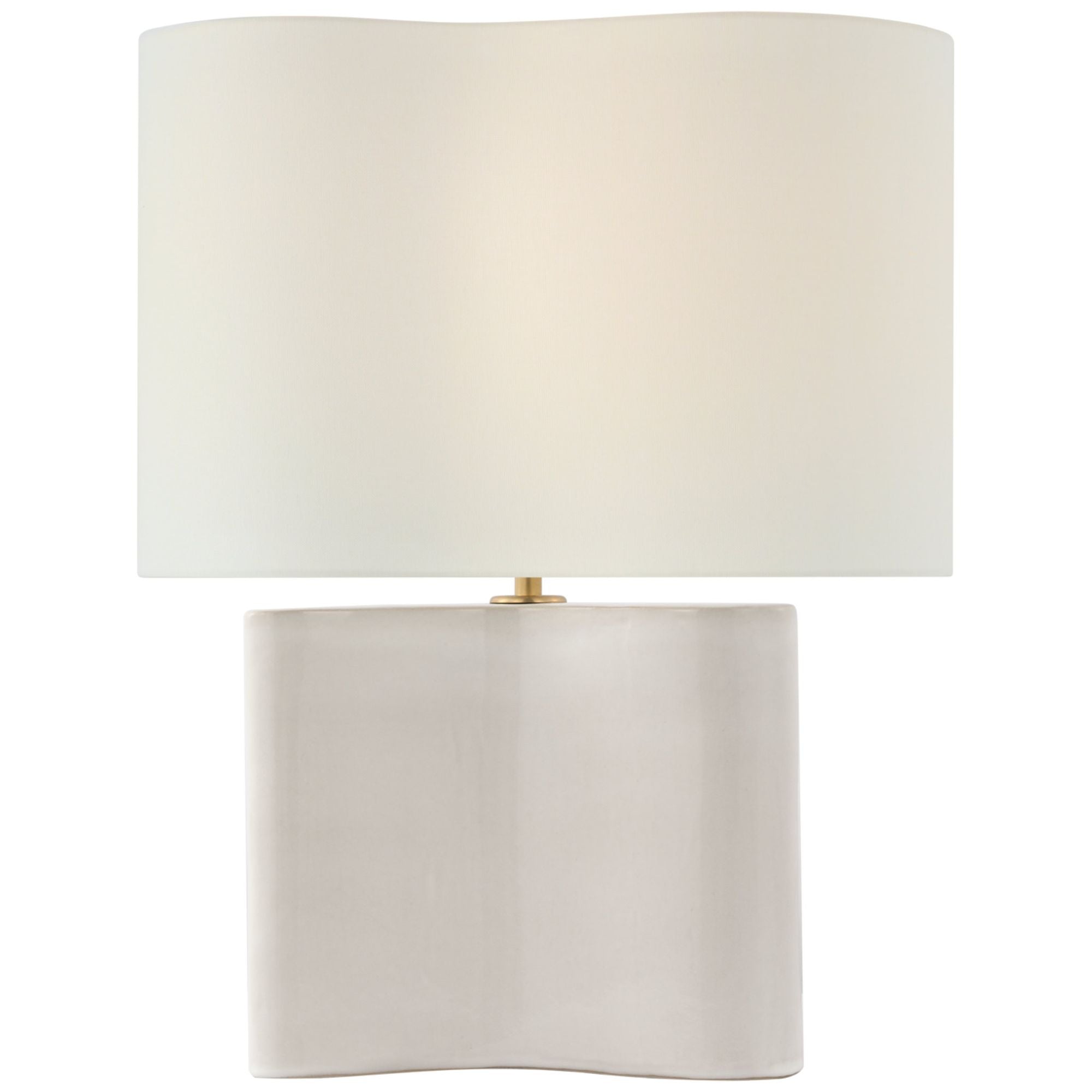 AERIN Mishca Medium Table Lamp in Ivory with Linen Shade