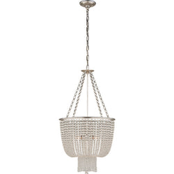 AERIN Jacqueline Chandelier in Burnished Silver Leaf with Clear Glass