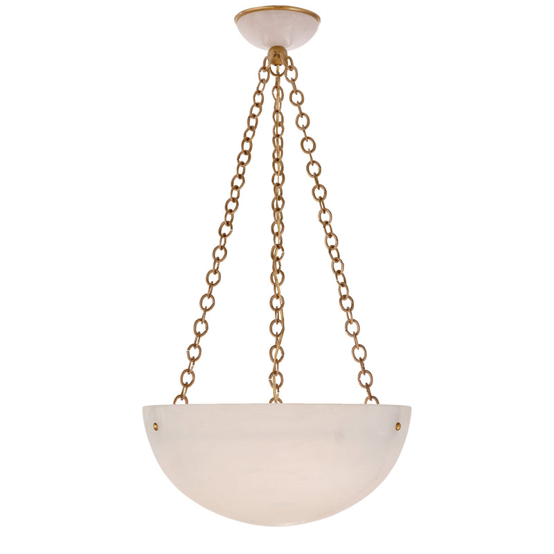 AERIN O'Connor Chandelier in Hand-Rubbed Antique Brass and Alabaster