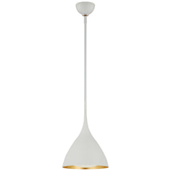 AERIN Agnes 10" Pendant in Plaster White with Soft White Glass
