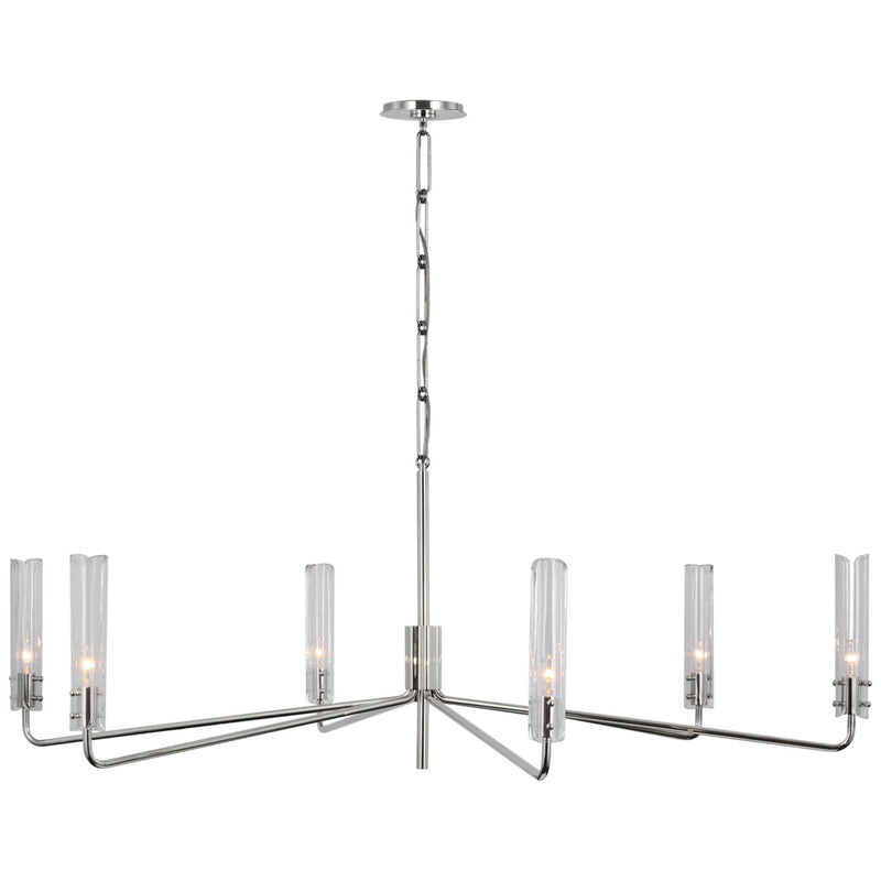 AERIN Casoria Grande Chandelier in Polished Nickel with Clear Glass