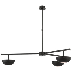 AERIN Valencia Extra Large Three Light Chandelier in Bronze with Matte Black