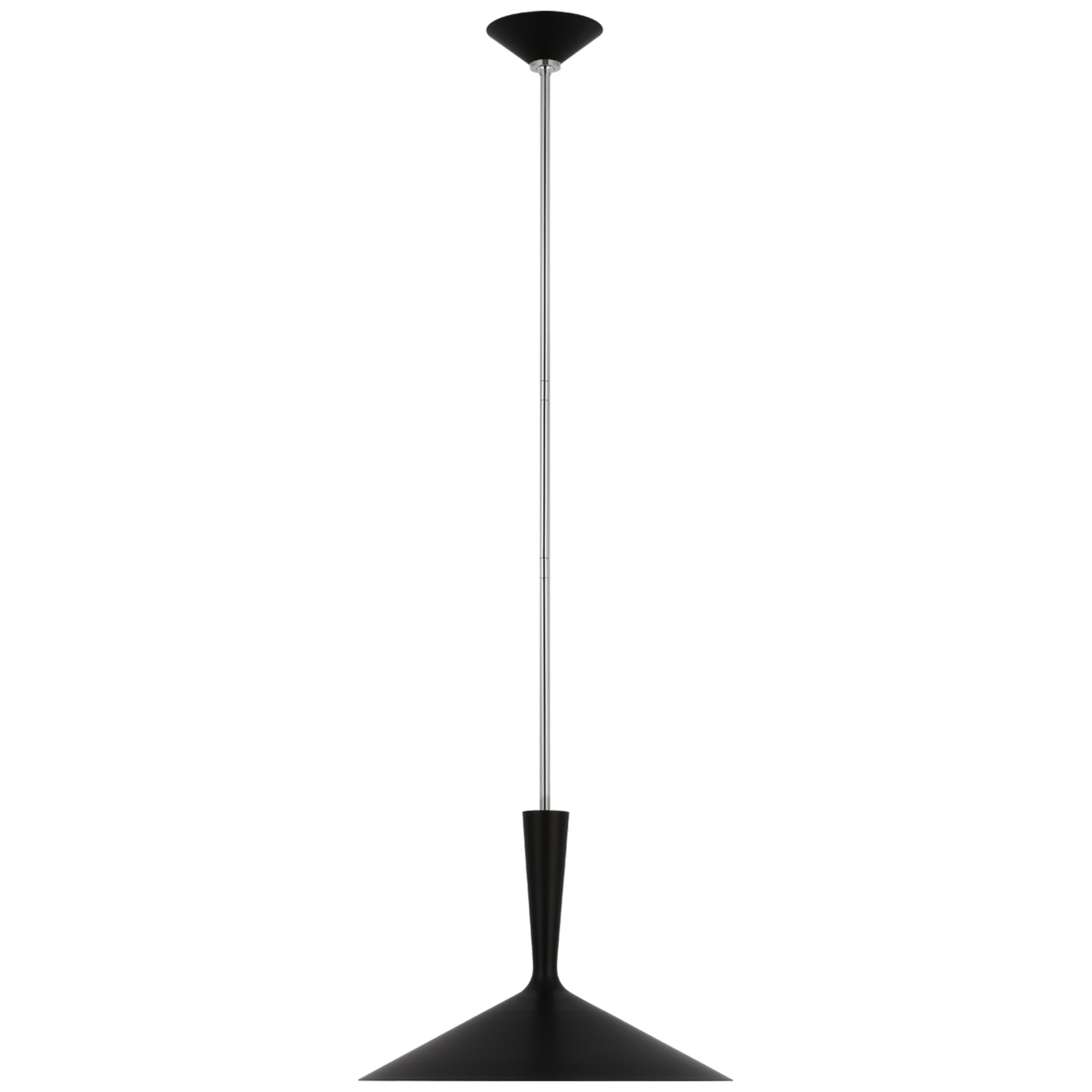 AERIN Rosetta Large Pendant in Matte Black and Polished Nickel