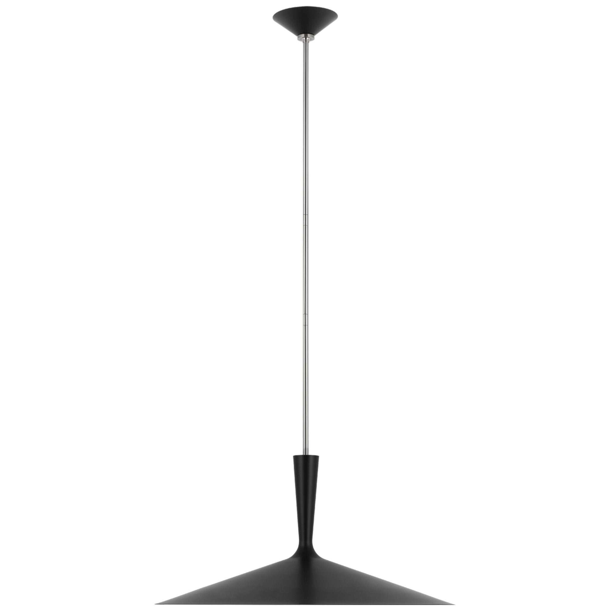 AERIN Rosetta XL Pendant in Matte Black and Polished Nickel